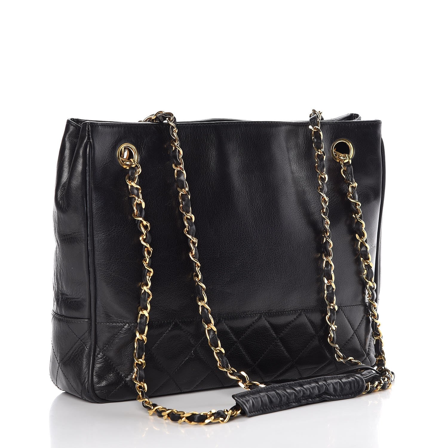 Chanel Lambskin Quilted Tote Black 3 of 9