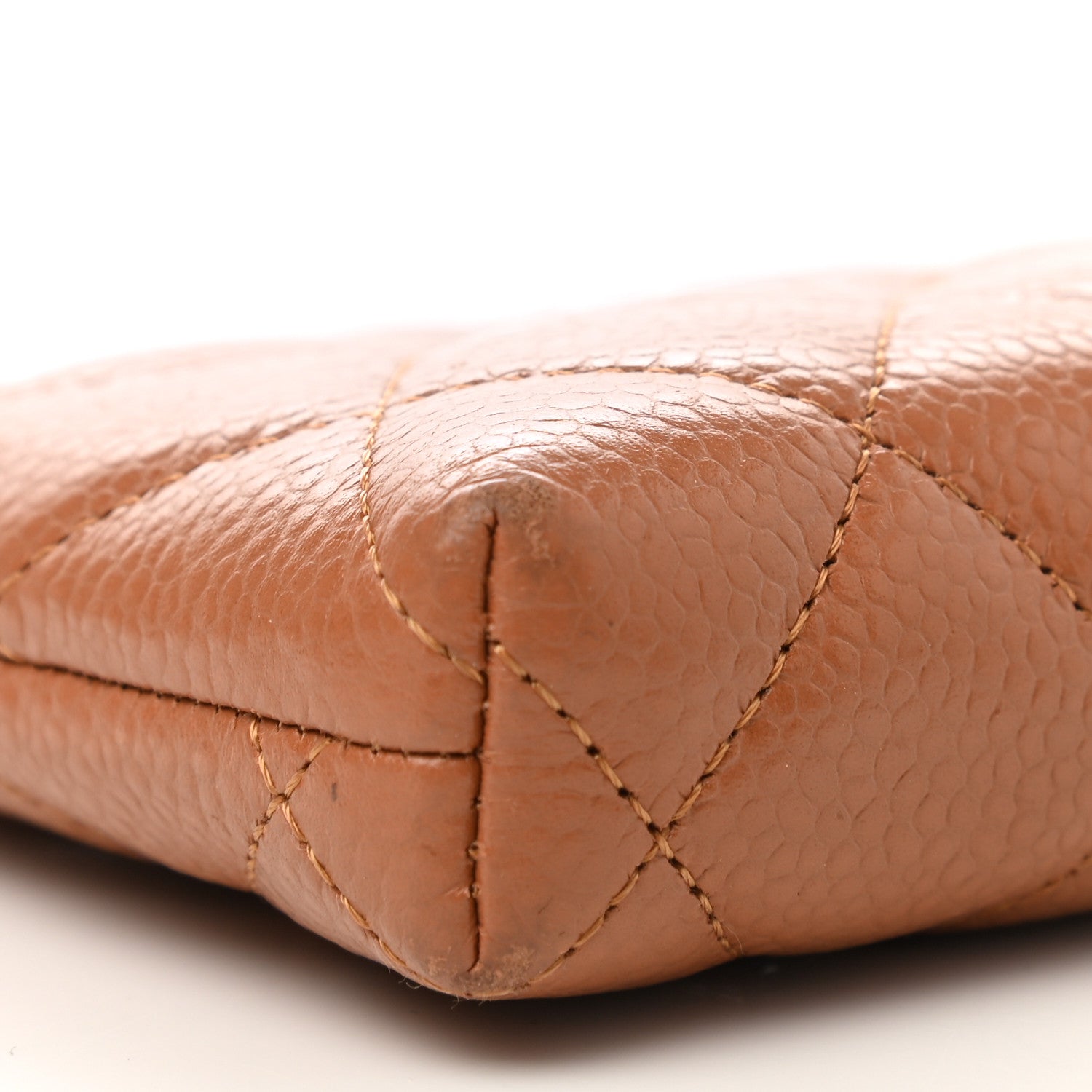 Chanel Caviar Quilted Key Holder Case Light Brown 8 of 9