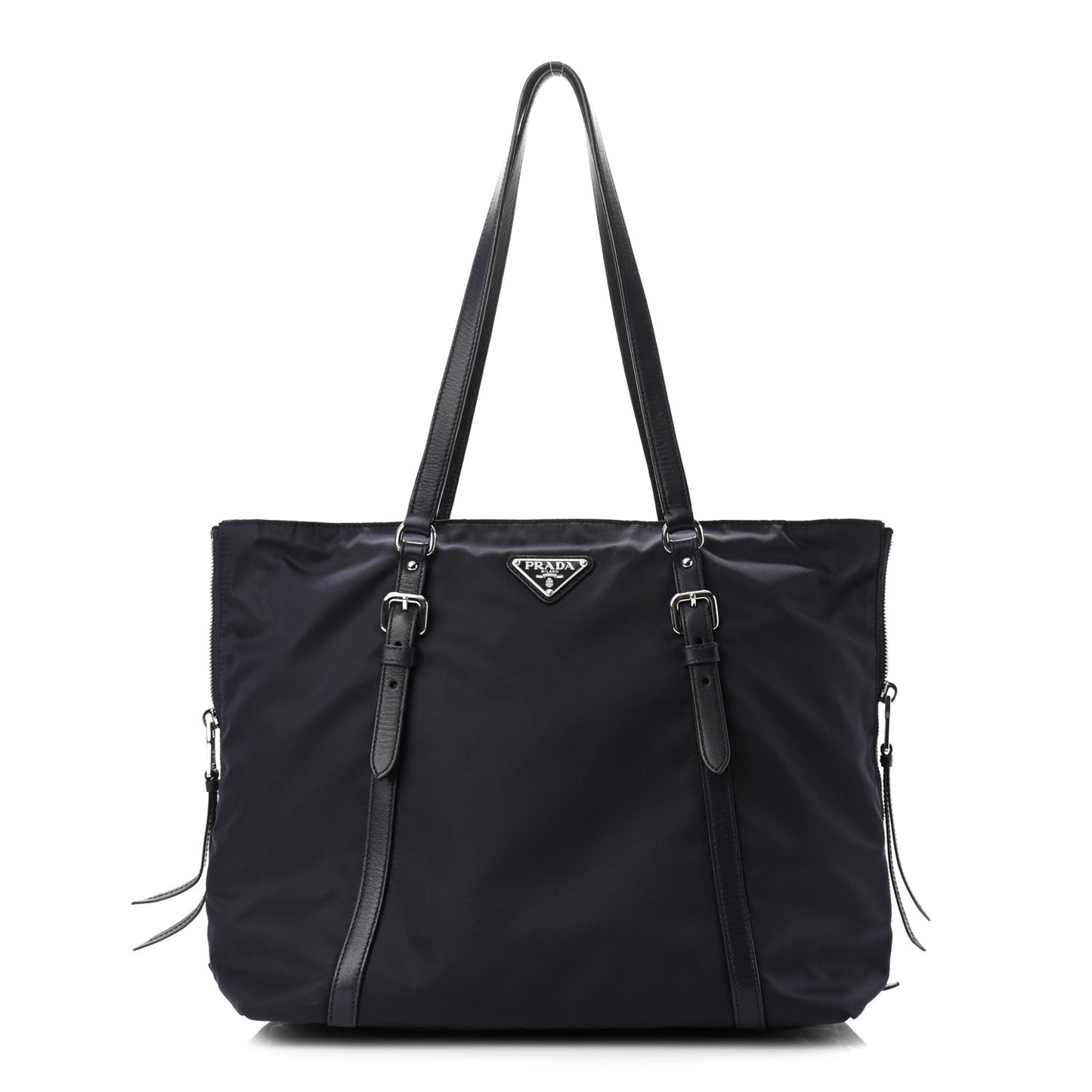 Tessuto Nylon Soft Calf Tote Black
