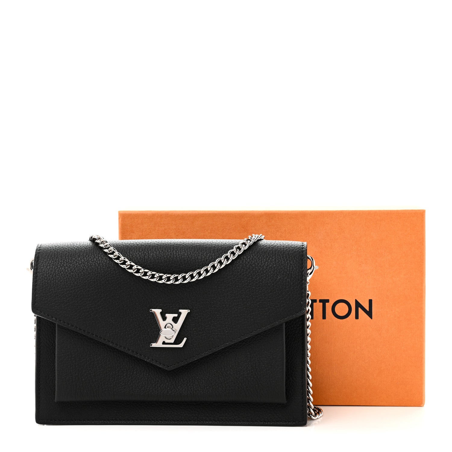 Louis Vuitton Soft Calfskin My Lockme Chain Pochette Black 10 of 10