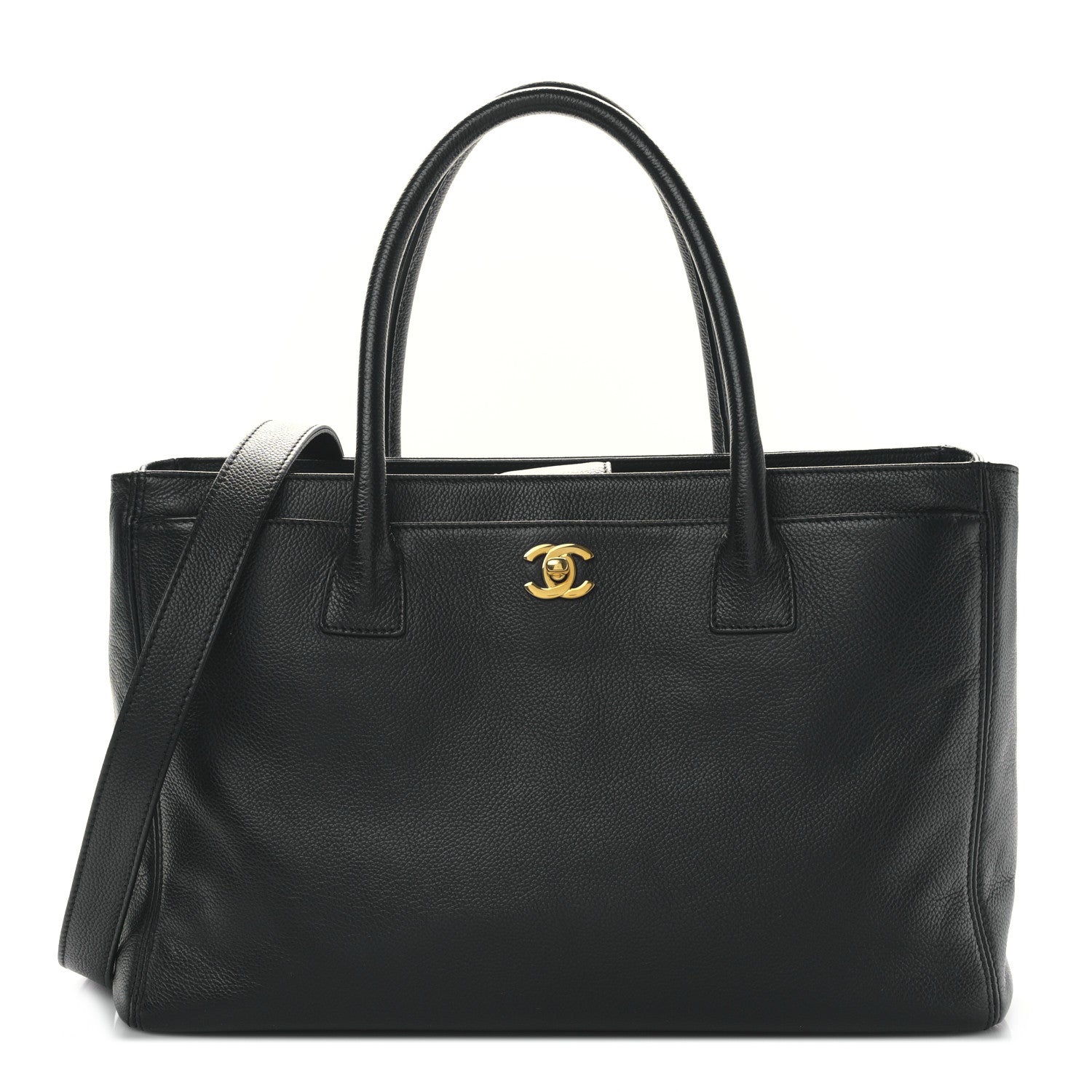 Chanel Calfskin Cerf Executive Shopper Tote Black 1 of 11