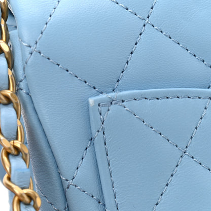 Chanel Lambskin Quilted Mini Pearl Crush Flap Light Blue 11 of 12