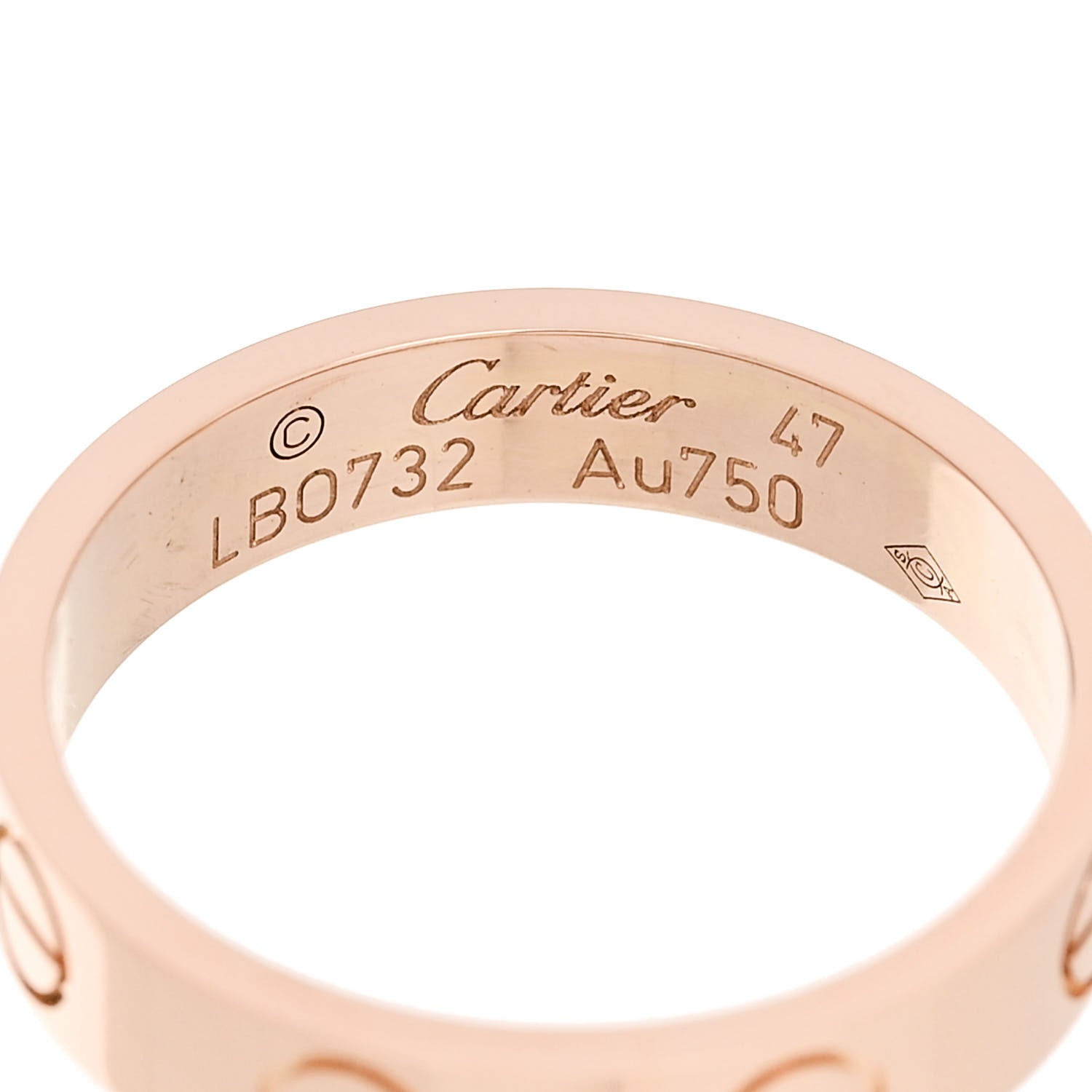 Cartier 18K Pink Gold 3.5mm LOVE Wedding Band Ring 47 4 4 of 4