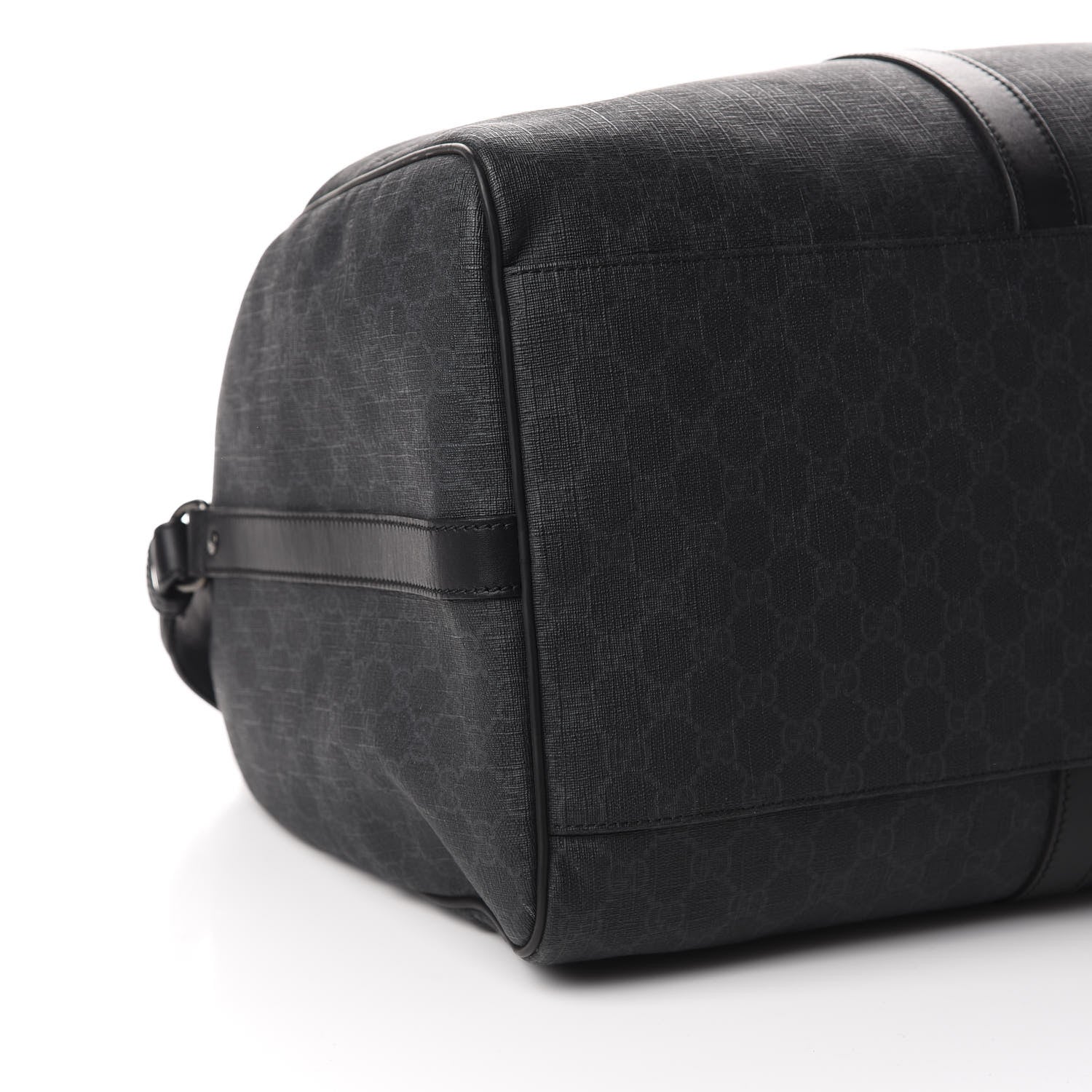 Gucci GG Supreme Monogram Medium Carry-On Duffle Bag Black Grey 5 of 10