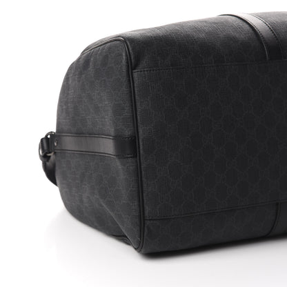 Gucci GG Supreme Monogram Medium Carry-On Duffle Bag Black Grey 5 of 10