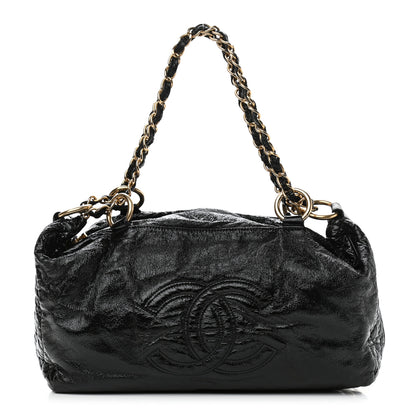 Chanel Vinyl Medium Rock and Chain Bowler Black 1 of 13