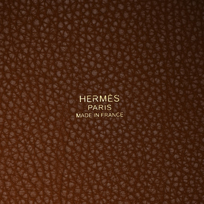 Hermes Taurillon Clemence Picotin Lock 22 MM Gold 6 of 9