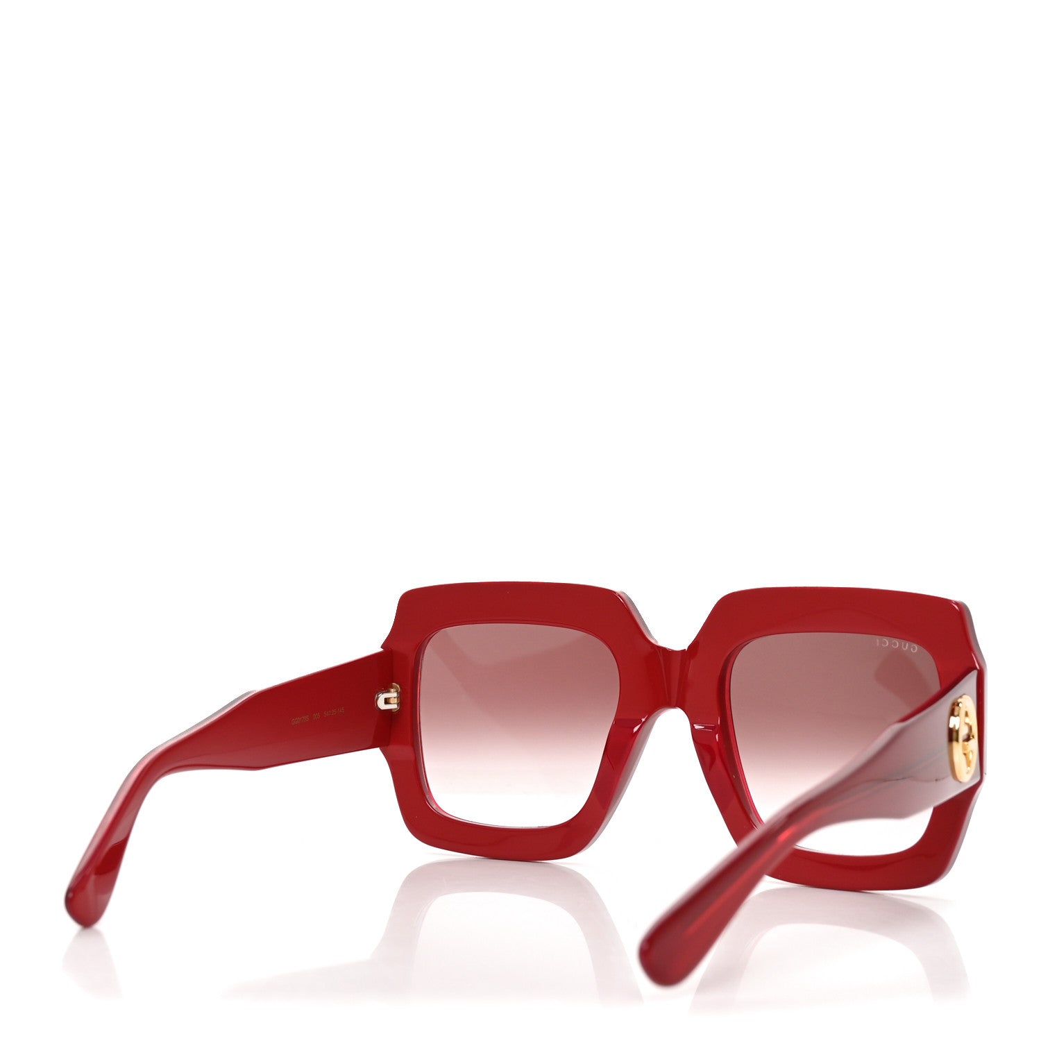 Gucci Square Web Frame GG0178S Sunglasses Red 4 of 7