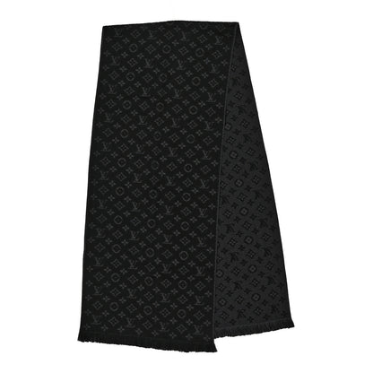 Louis Vuitton Wool Monogram Classic Scarf Black 2 of 3