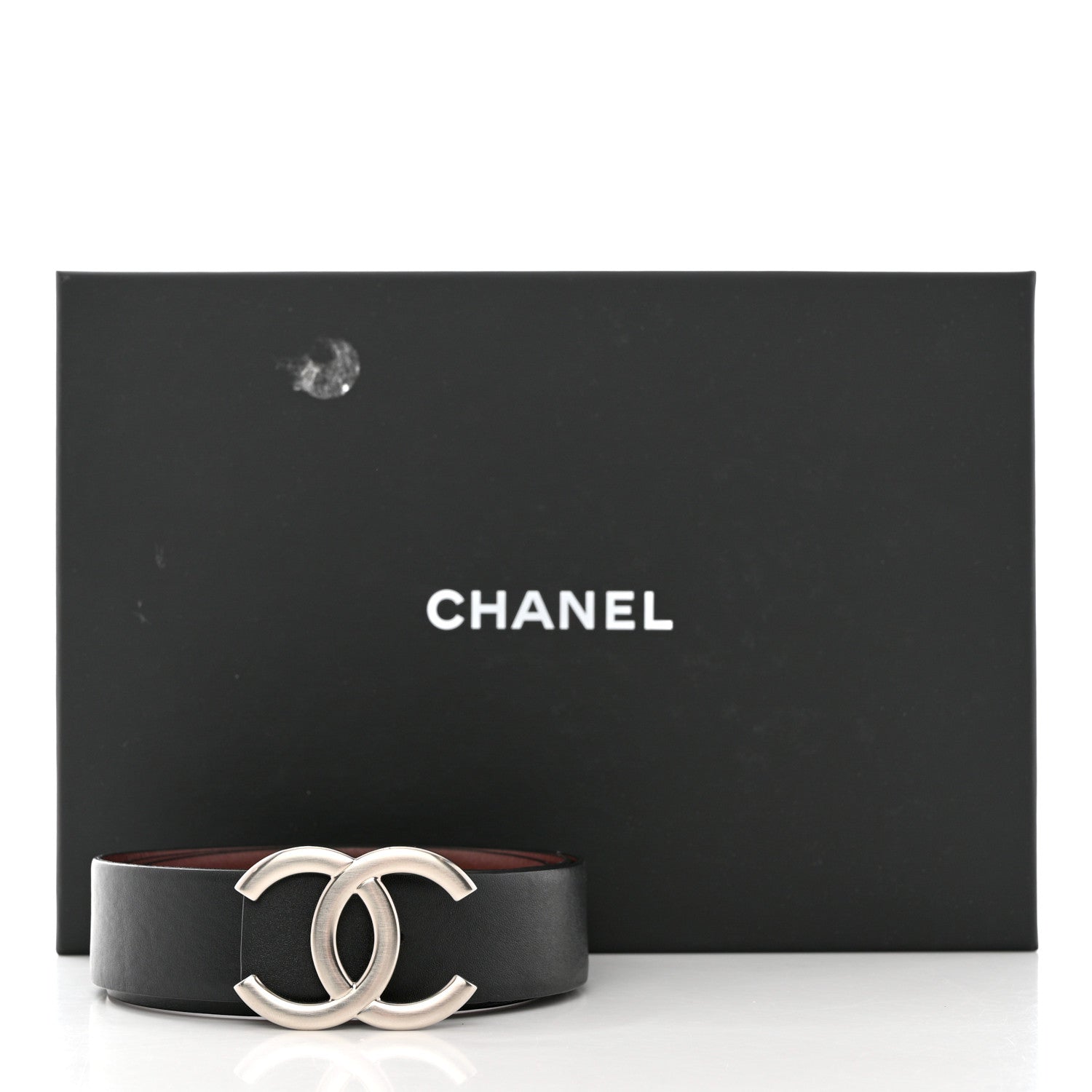Chanel Calfskin CC Reversible Belt 80 32 Black Burgundy 10 of 10