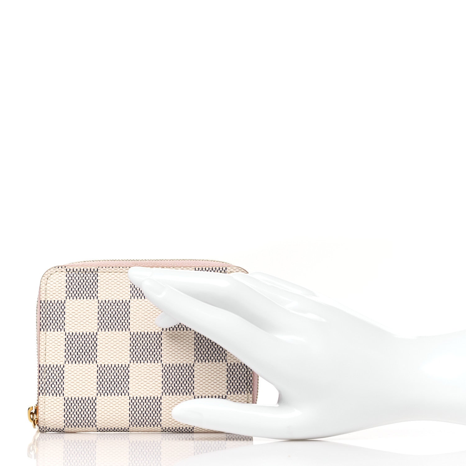 Louis Vuitton Damier Azur Zippy Coin Purse Rose Ballerine 2 of 7