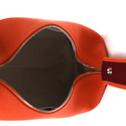Hermes Canvas Small Bride-A-Brac Pouch Orange Burgundy 4 of 4