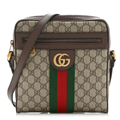 Gucci GG Supreme Monogram Web Small Ophidia Messenger Bag Brown 1 of 11