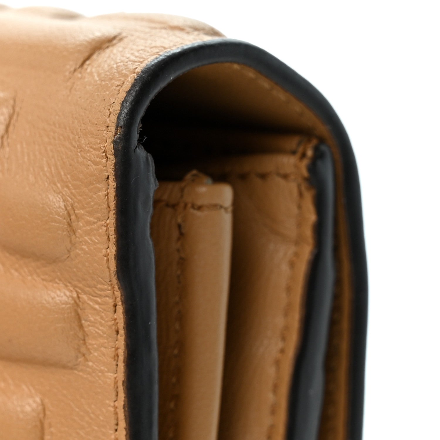 Fendi Nappa Matisse FF Embossed Continental Wallet Miele Scuro 9 of 10