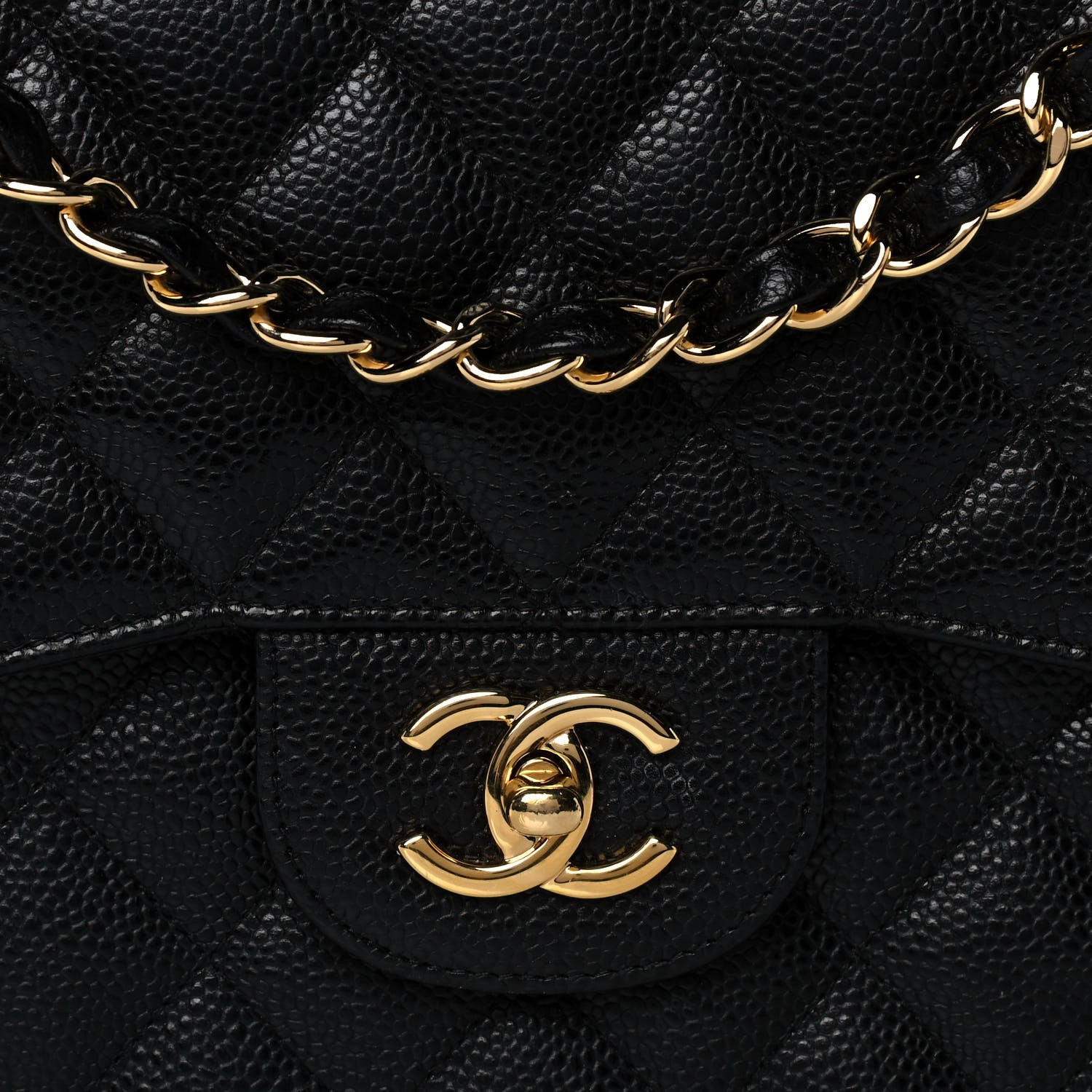 Chanel Caviar Quilted Jumbo Double Flap Black 8 of 12
