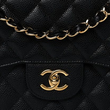 Chanel Caviar Quilted Jumbo Double Flap Black 8 of 12