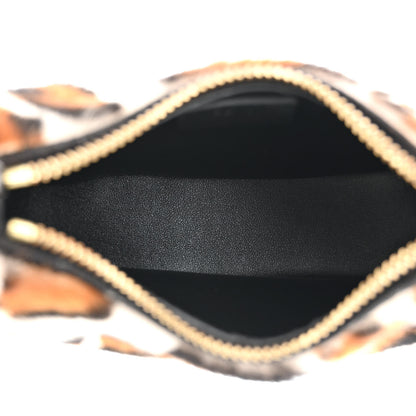 Fendi Sheepskin Vitello Grace Pony Hair Ocelot Nano Fendigraphy Hobo Charm Multicolor Black 4 of 10