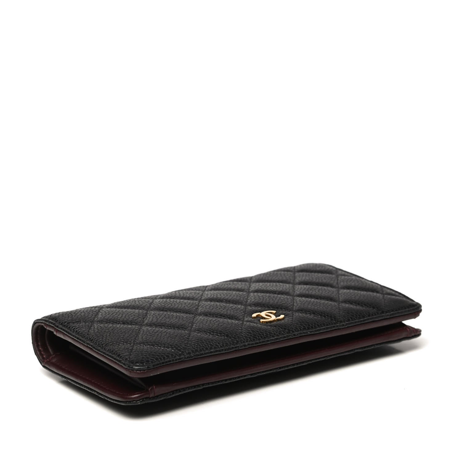 Chanel Caviar Quilted Yen Wallet Black 4 of 9