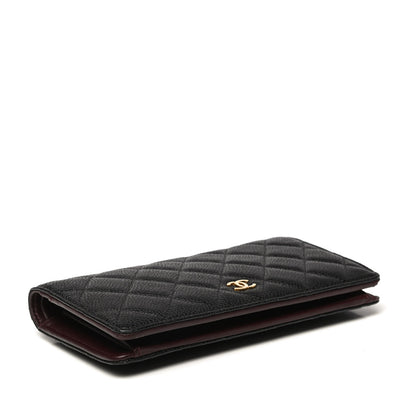 Chanel Caviar Quilted Yen Wallet Black 4 of 9