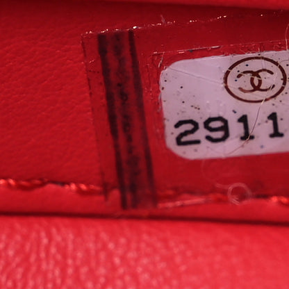 Chanel Caviar Quilted Small CC Filigree Vanity Case Red 7 of 10