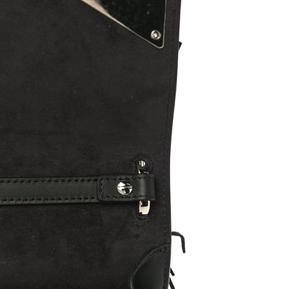 Fendi Vitello Century Opaco Monster Eyes Fringe Studded Kan I Shoulder Bag Black 10 of 10