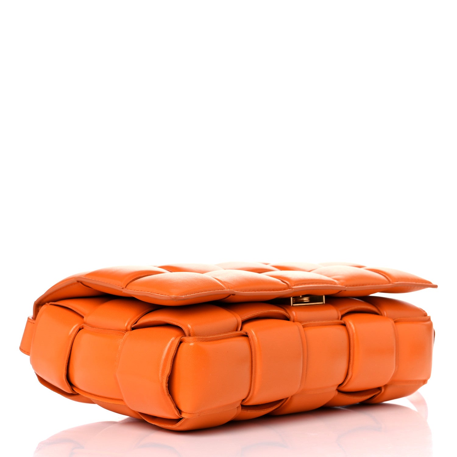 Bottega Veneta Nappa Maxi Intreccio Padded Cassette Crossbody Bag Orange 4 of 10