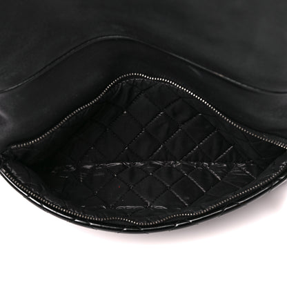 Chanel Patent Calfskin Quilted Beauty CC Clutch Black 6 of 12
