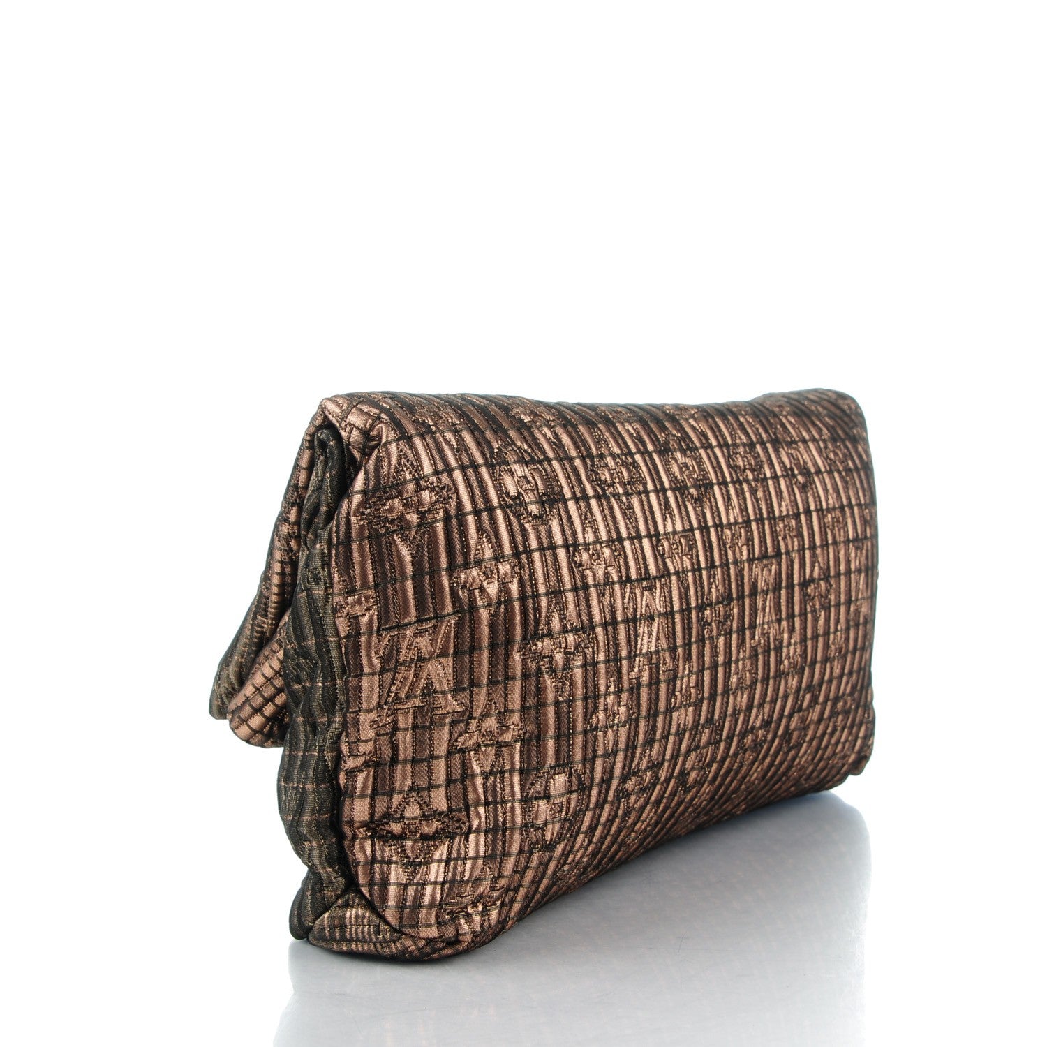 Louis Vuitton Jacquard Quilted Monogram Altair Clutch Bronze 3 of 7