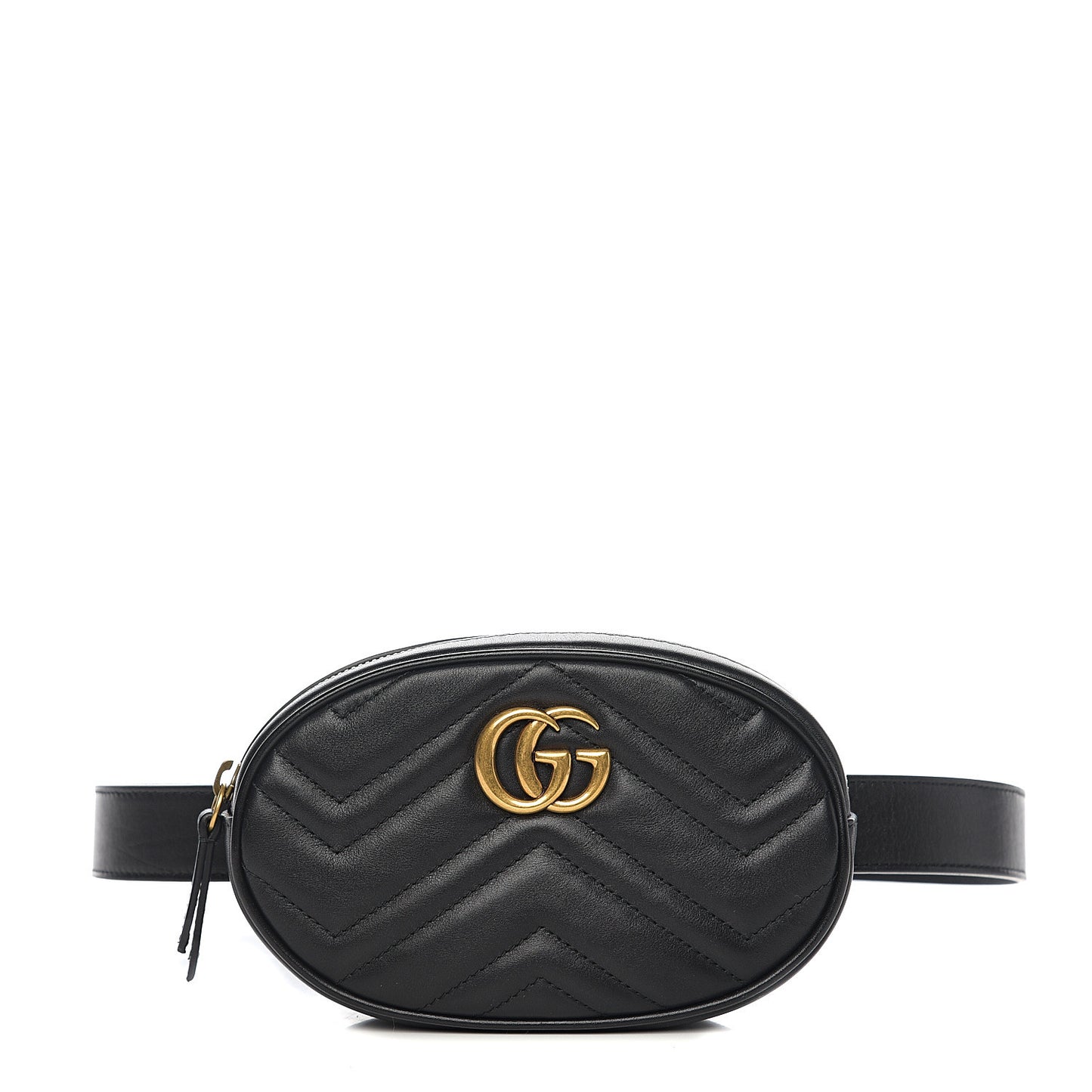 Calfskin Matelasse GG Marmont Belt Bag 85 34 Black