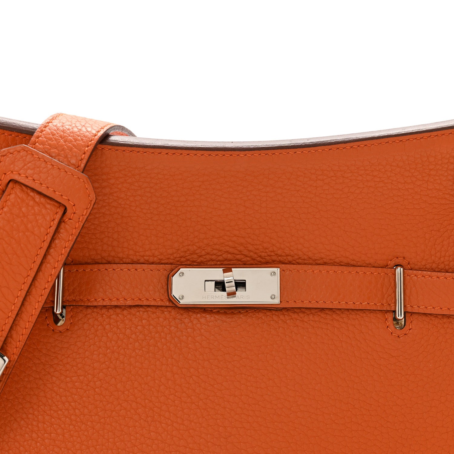 Hermes Taurillon Clemence Jypsiere 28 Orange 8 of 16