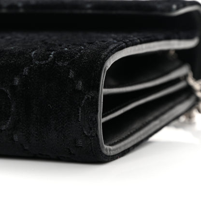 Gucci Velvet GG Monogram Mini Dionysus Chain Wallet Black 10 of 15
