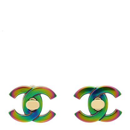 Chanel Metal CC Turnlock Interchangeable Earrings Gold 1 of 7