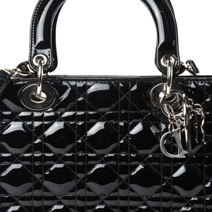Christian Dior Patent Cannage Large Lady Dior Black 10 of 10