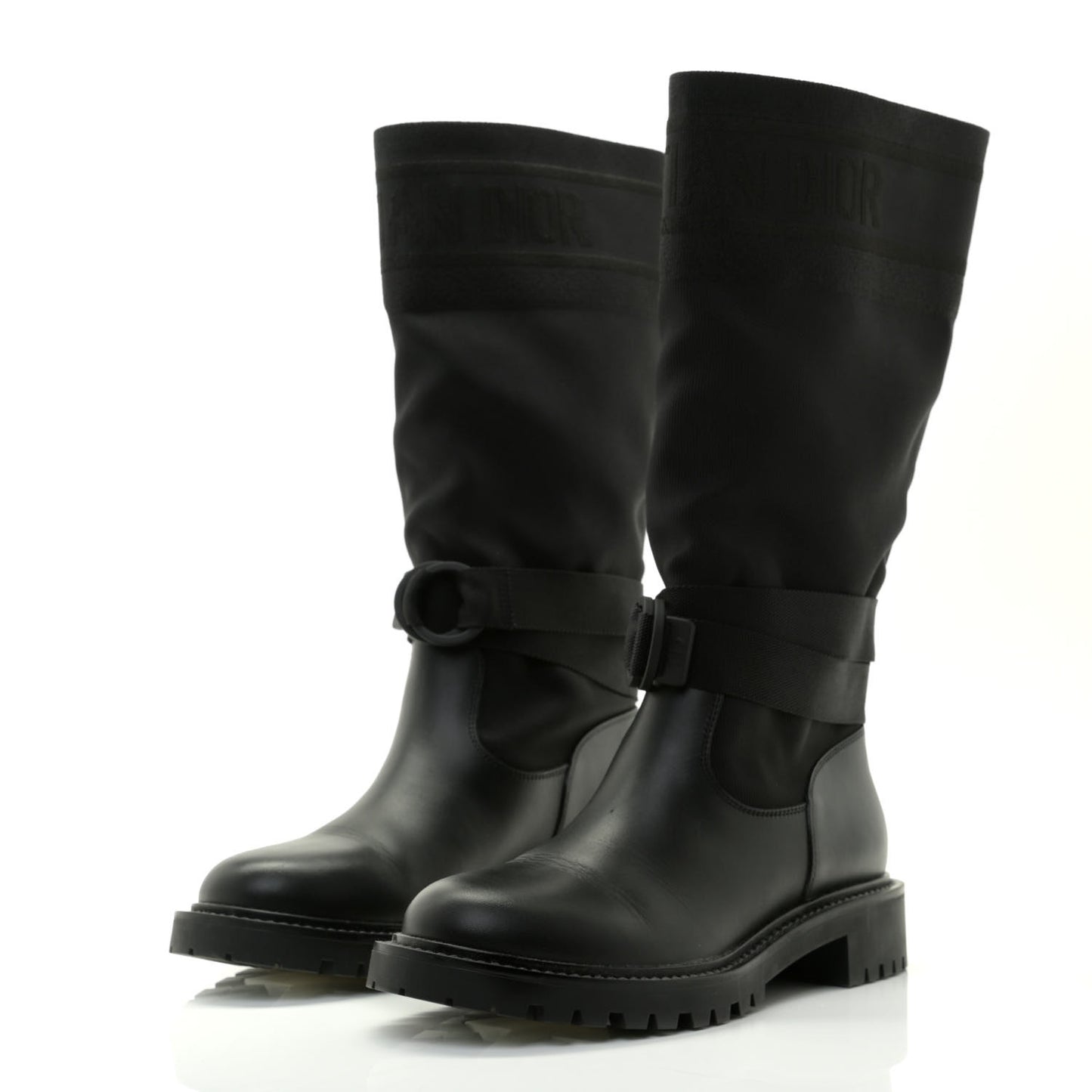 Technical Fabric Calfskin D-Major Boots 36.5 Black