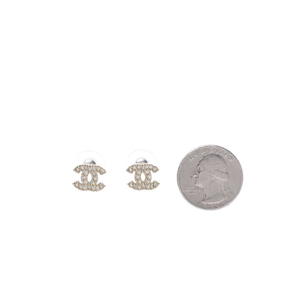Chanel Crystal CC Earrings Gold 2 of 5
