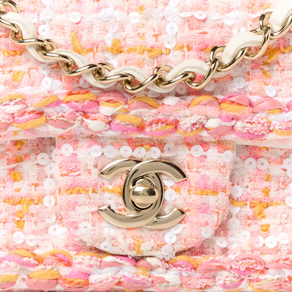 Chanel Tweed Braided Mini Rectangular Flap Pink Orange 9 of 12