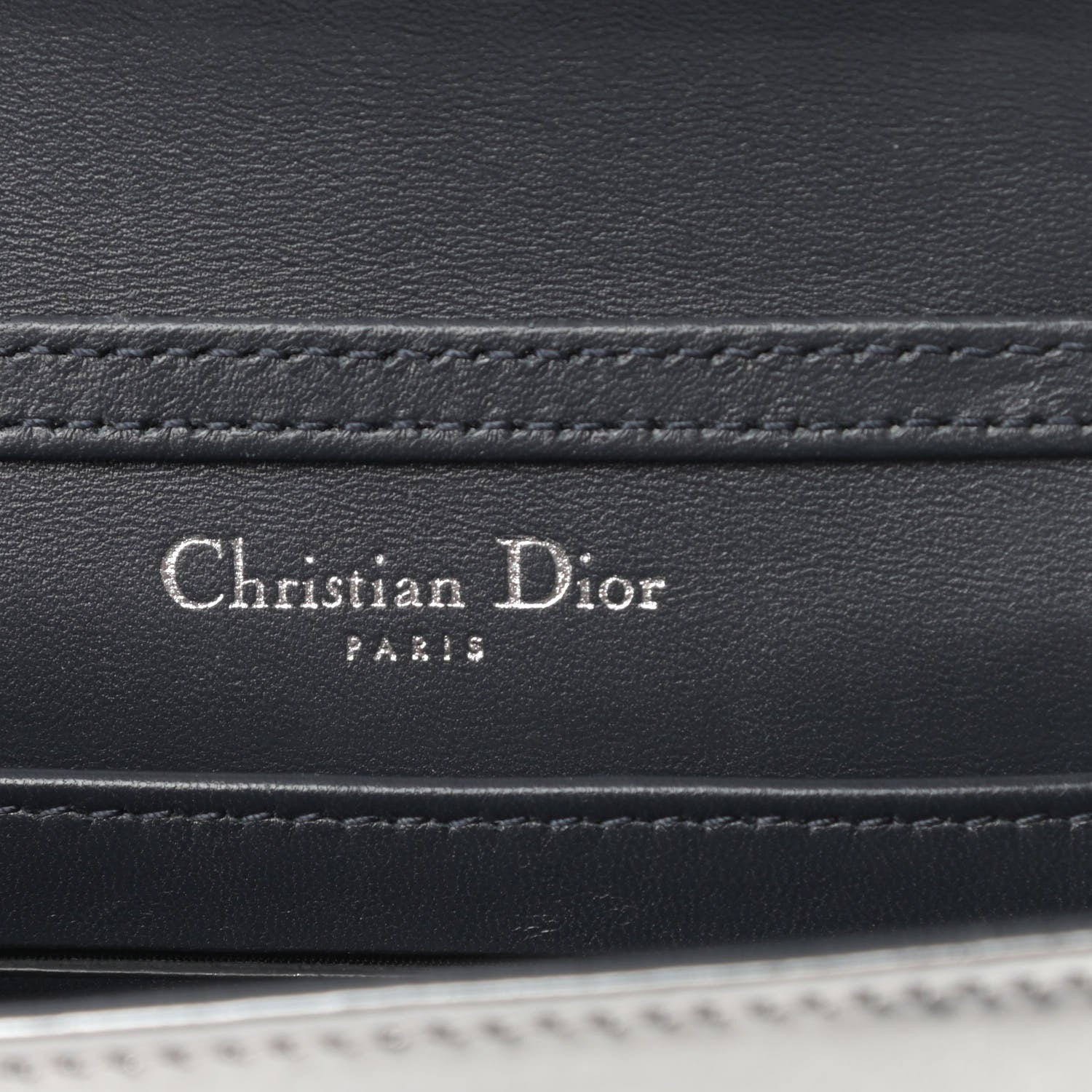Christian Dior Metallic Patent Micro-Cannage Baby Diorama Flap Bag Silver 6 of 11