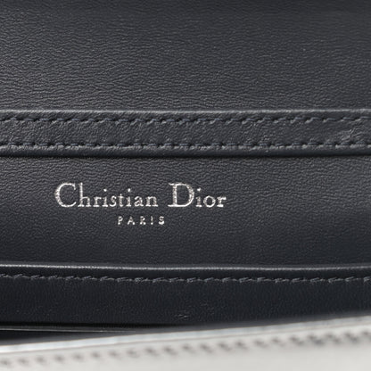 Christian Dior Metallic Patent Micro-Cannage Baby Diorama Flap Bag Silver 6 of 11
