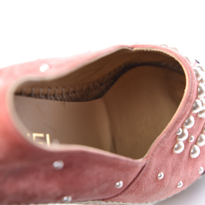 Chanel Suede Pearl CC Espadrilles 37 Pink 17 of 19