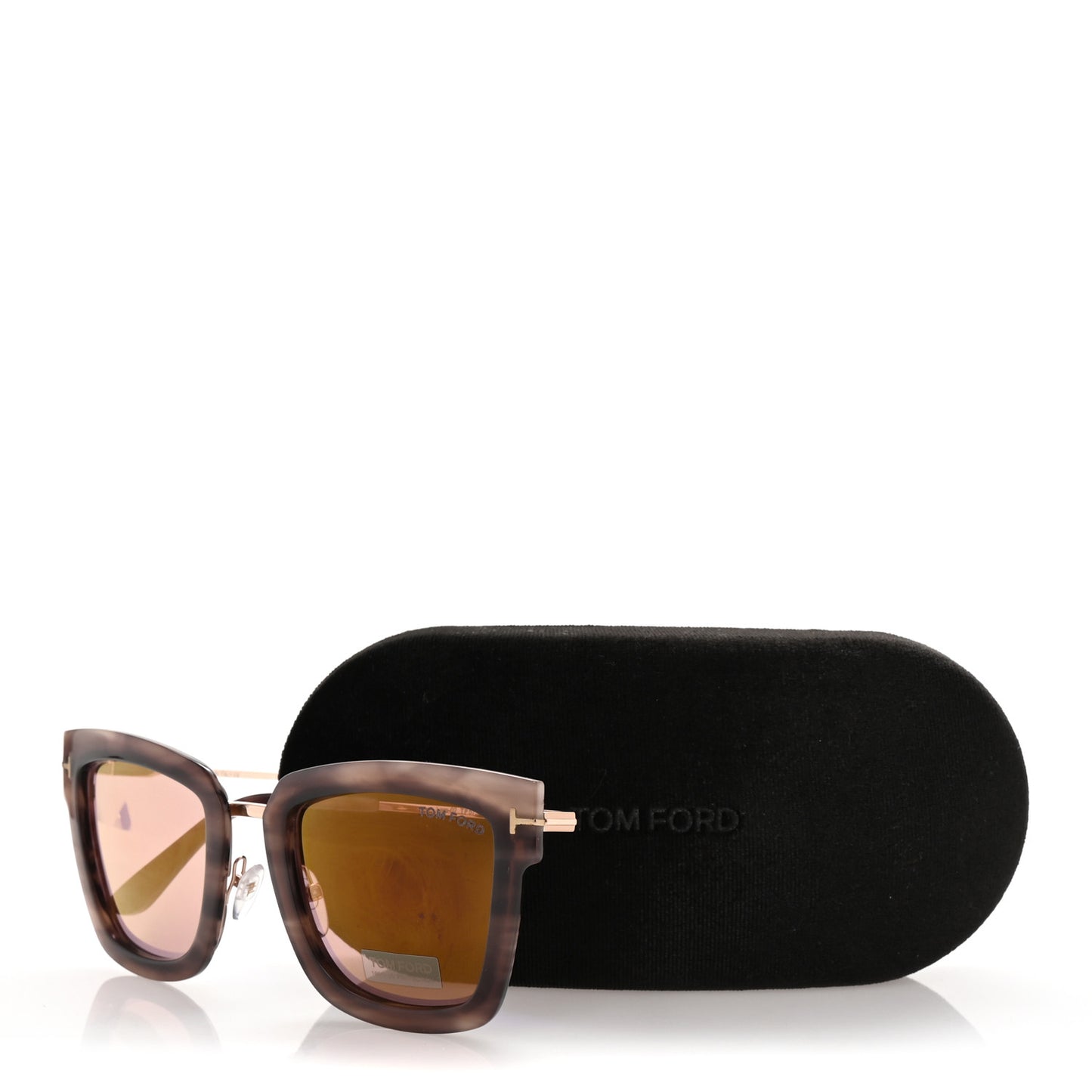 Lara Sunglasses TF573 Pink Melange Havana