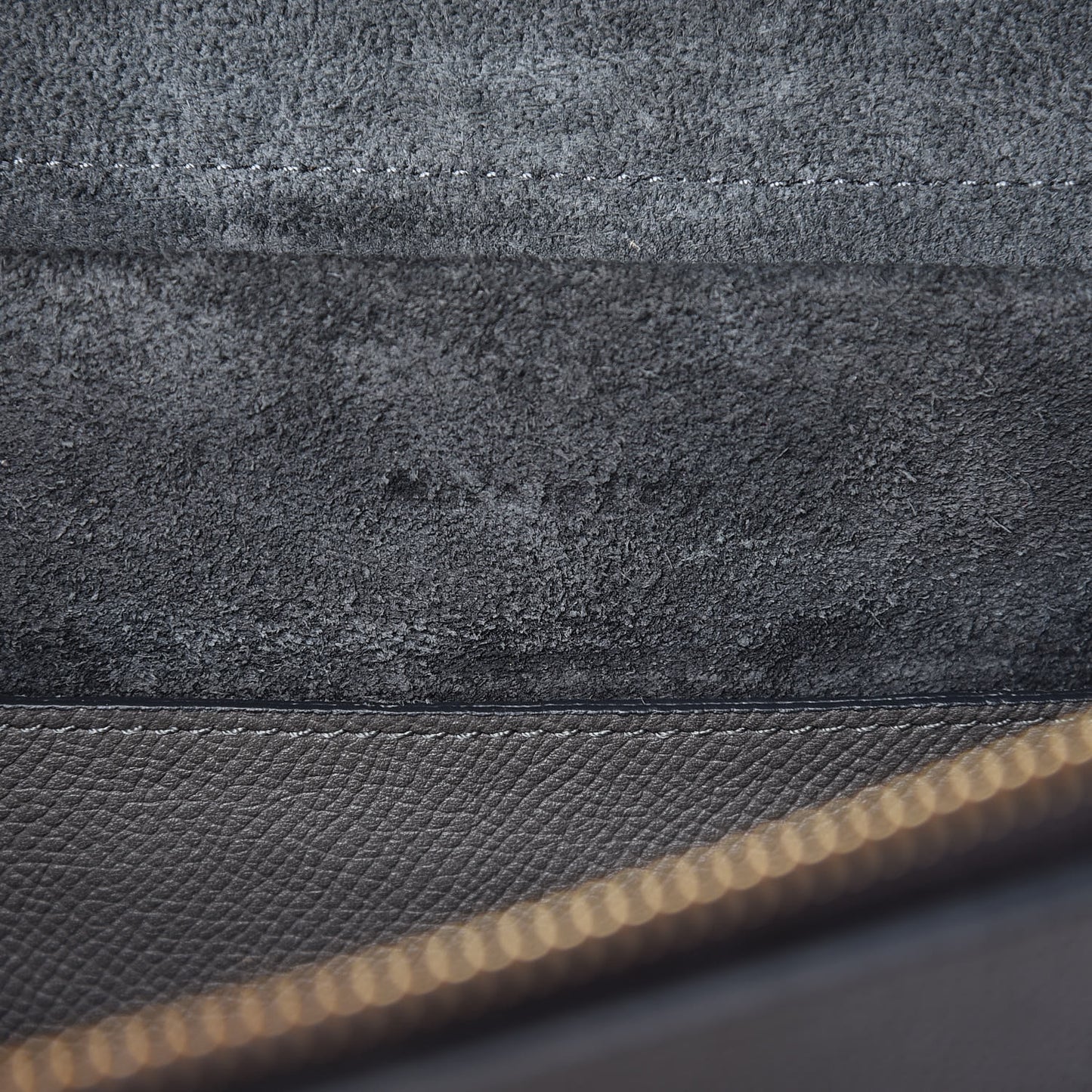 Baby Grained Calfskin Micro Belt Bag Grey