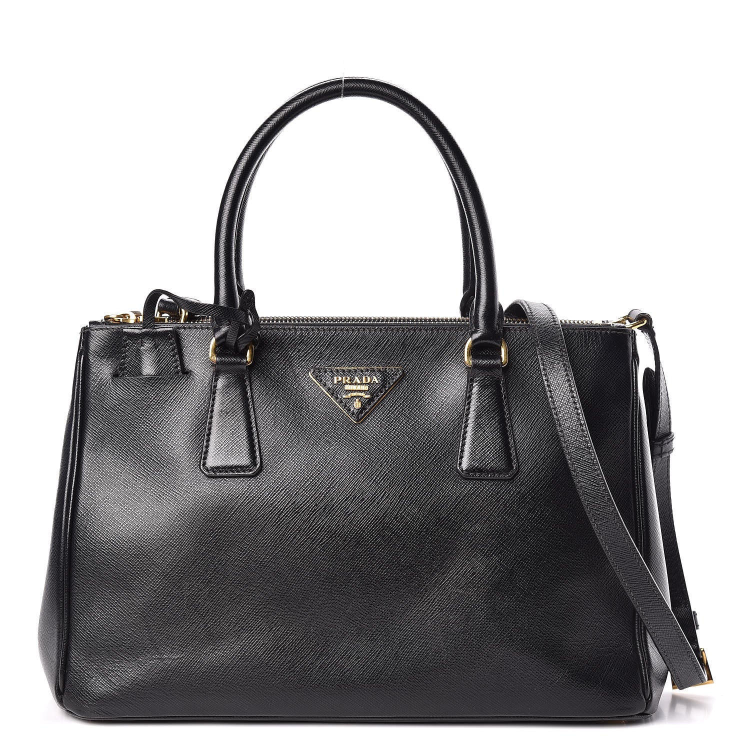Prada Saffiano Small Galleria Double Zip Tote Black 1 of 20