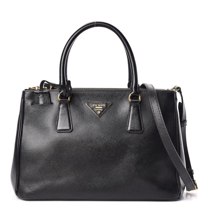 Prada Saffiano Small Galleria Double Zip Tote Black 1 of 20