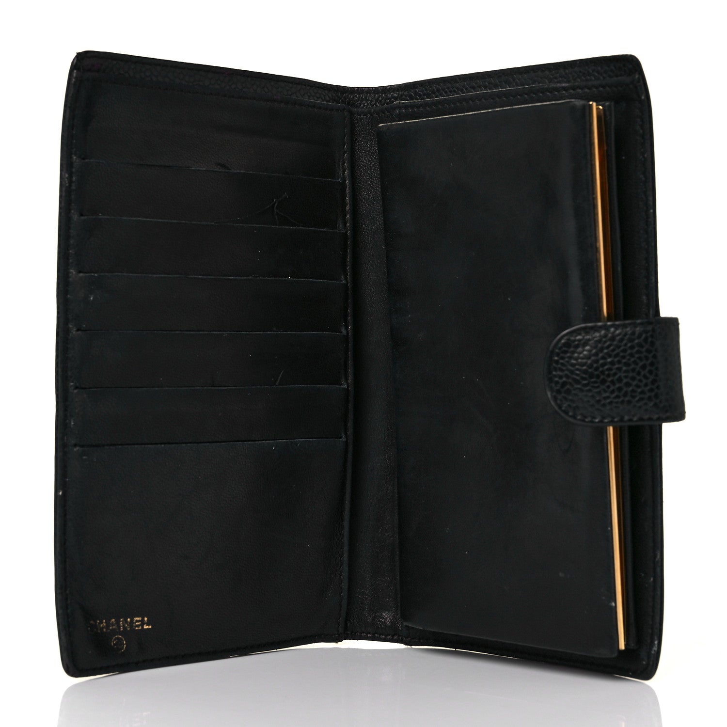 Chanel Caviar Timeless CC French Wallet Black 5 of 8