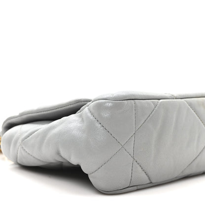 Chanel Goatskin Quilted Medium Chanel 19 Flap Grey 9 of 10