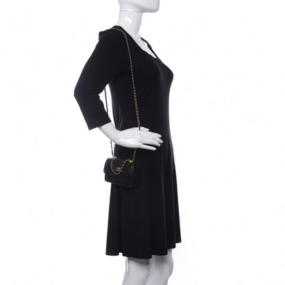 Chanel Shiny Lambskin Quilted Extra Mini Flap Black 2 of 9