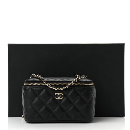 Chanel Caviar Quilted Small Vanity Case With Chain Black 11 of 11