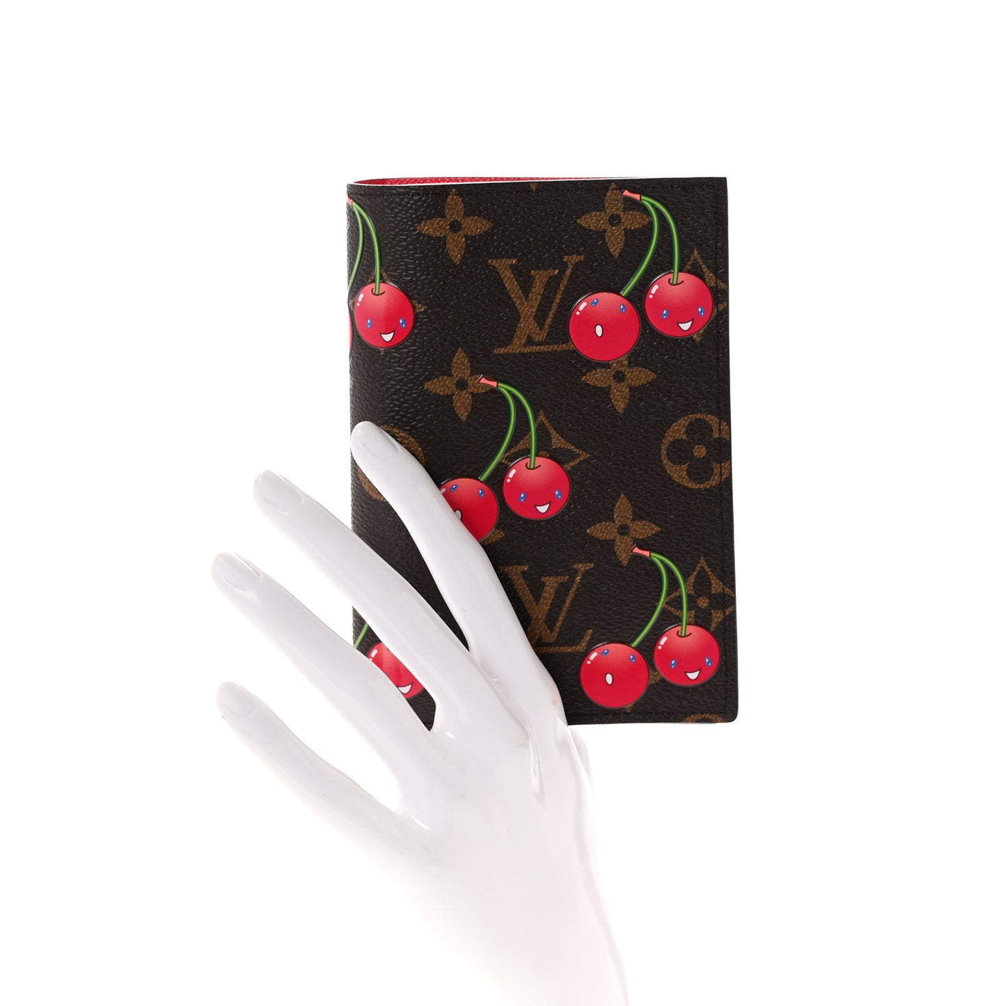 LV X TM Monogram Cerises Passport Cover