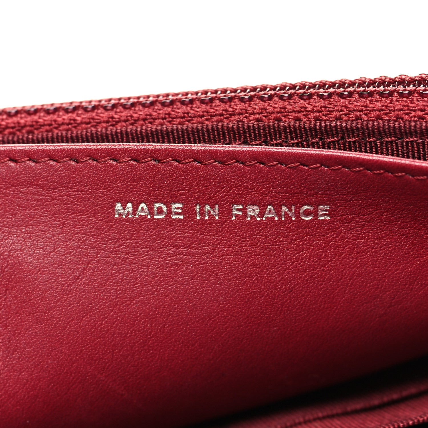 Chanel Calfskin Double Stitch Hamptons Wallet On Chain WOC Red 7 of 14