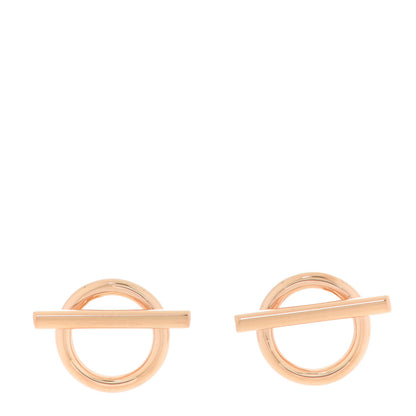 Hermes 18K Rose Gold PM Echappee Earrings 1 of 7